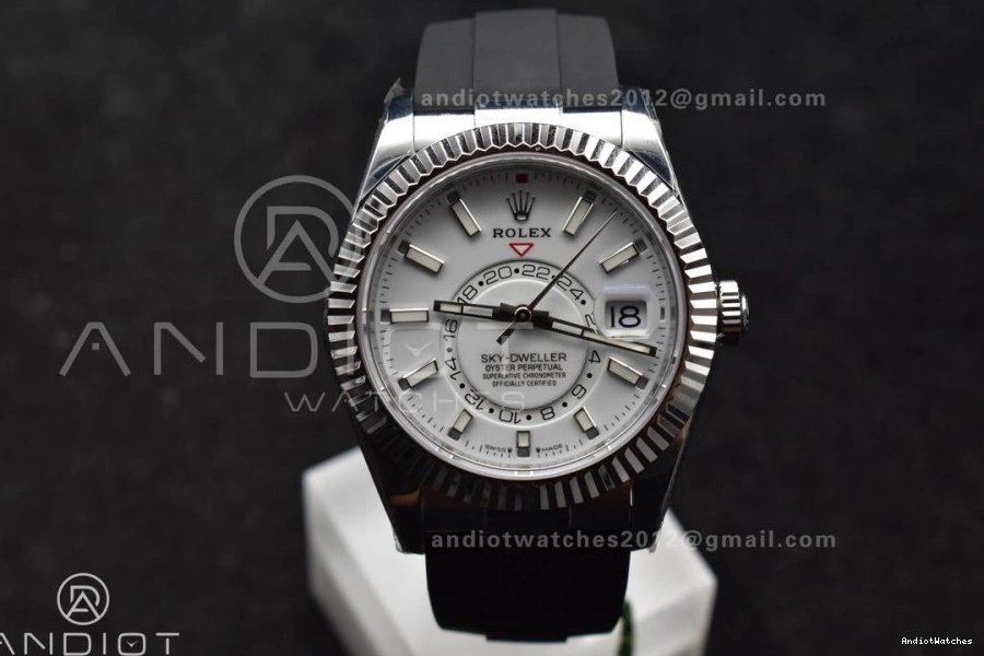 1:1 Unique White (Gain Strap Oysterflex Sky-Dweller A23J 1102 ZF Best SS Dial on Weight) Edition 336239 0714